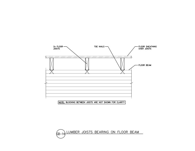 Lumber Joists Bearing on Floor Beams (DT-GB-14)