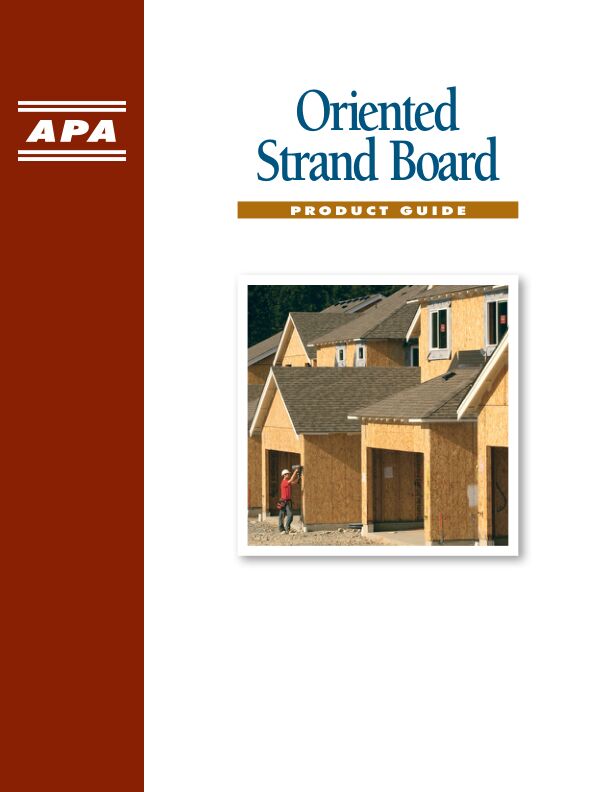 Oriented Strand Board Product Guide (W410)

Describes OSB composition, properties, code acceptances, and applications.  Revised October 2017.