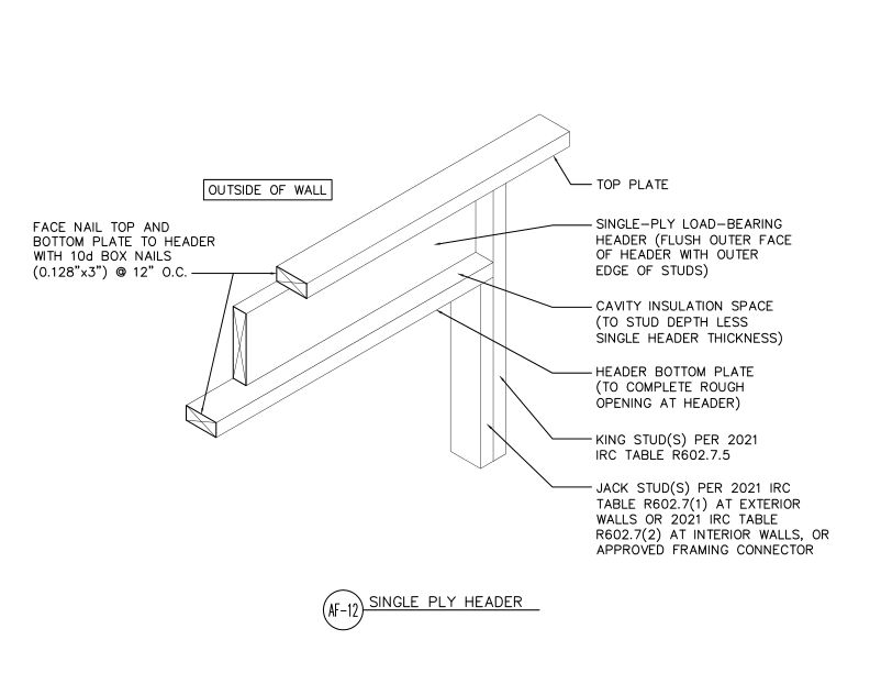 Single-Ply Header (DT-AF-12)