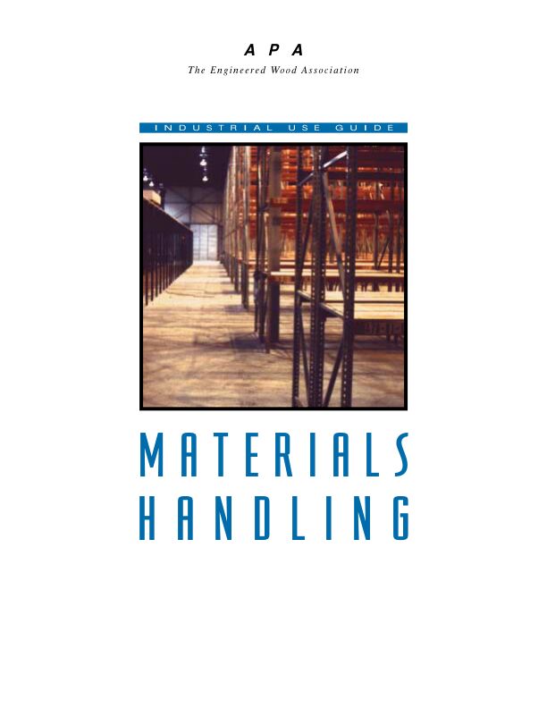 Material Handling Industrial Use Guide (M200)

Descriptions, specifications, and fabrication instructions for pallets, pallet bins, liquid tanks and bins, crating, and shelving. Revised January 1995.