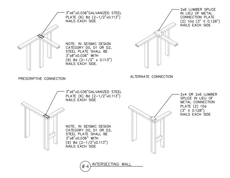 Intersecting Wall Connection (DT-AF-4)