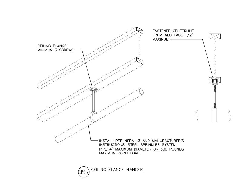 Ceiling Flange Hanger (DT-SPR-2)
