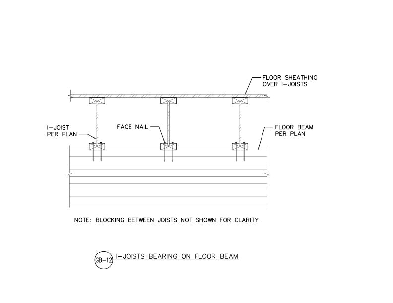 Lumber Joists Bearing on Floor Beam (DT-GB-12)