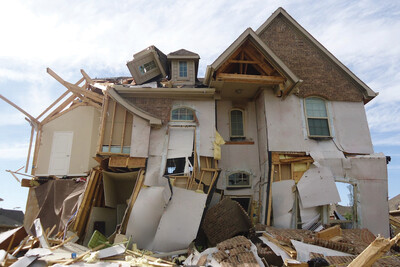 Windstorm damages sustained by residences as a result of the high winds in Rockwell, Texas in March 29, 2017.