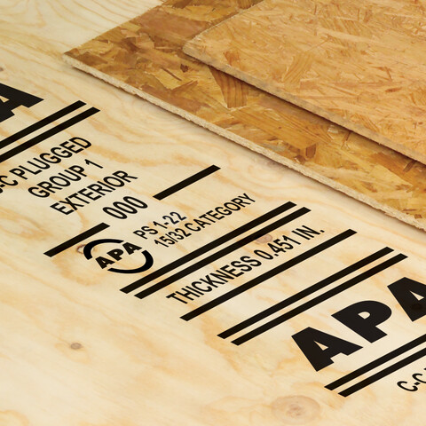 APA stamp on plywood