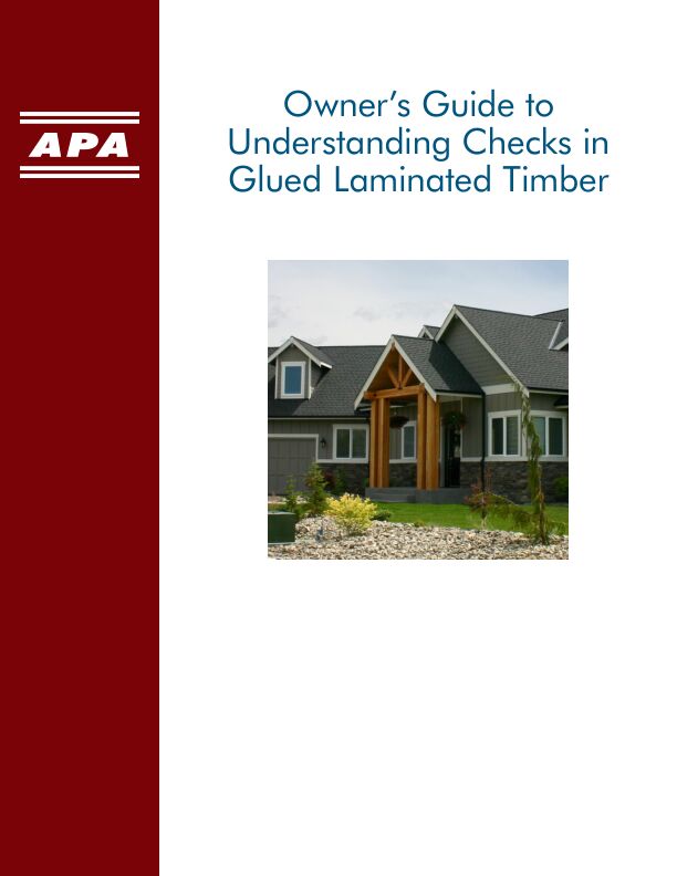 Understanding Check in Glulam Guide (F450)

The guide addresses common concerns related to checking. It defines different types of checks and explains how to evaluate if the check affects the glulam's strength.
 
Revised July 2021.