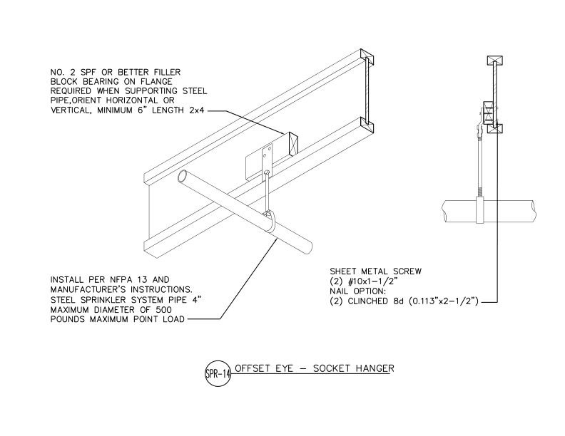 Offset Eye-Socket Hanger (DT-SPR-14)